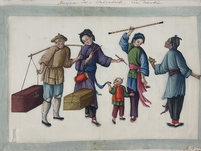 Lot 633 - Sunqua (Chinese, act.1830-1870), '...Mandarins...