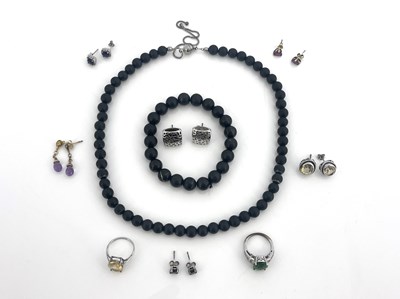 Lot 13 - A collection of gem set jewellery, including a...