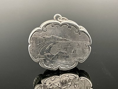 Lot 34 - A Victorian silver castle top vinaigrette, of...