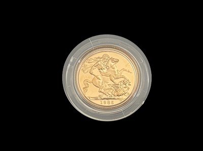 Lot 61 - Elizabeth II, a 1985 gold proof full sovereign,...