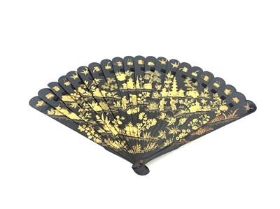 Lot 278 - A 19th century Chinese export Canton black...