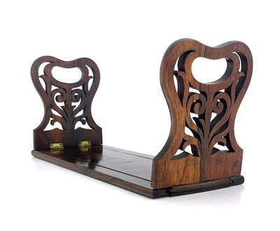 Lot 259 - A Victorian rosewood fretted book slide, circa...