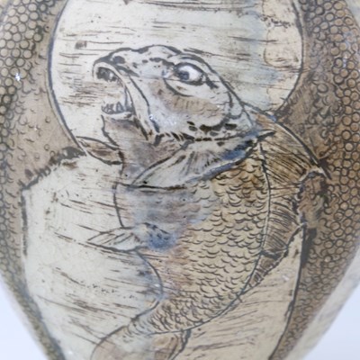 Lot 35 - The Martin Brothers, an Aquatic stoneware vase,...
