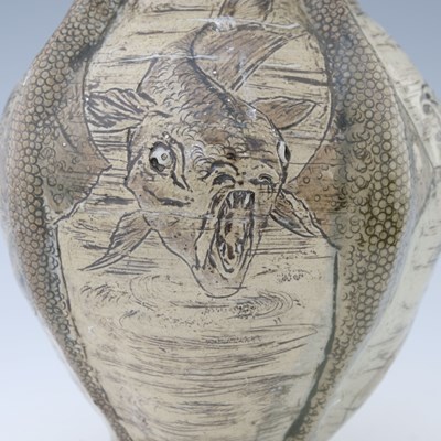 Lot 35 - The Martin Brothers, an Aquatic stoneware vase,...