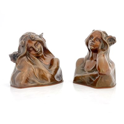 Lot 181 - Hans Muller (1873-1937), a pair of Art Nouveau...