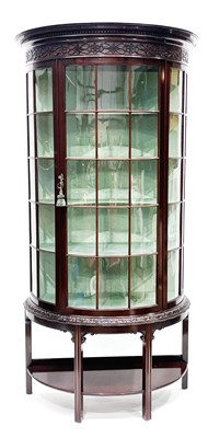 Lot 531 - An Edwardian mahogany demi-lune vitrine, circa...