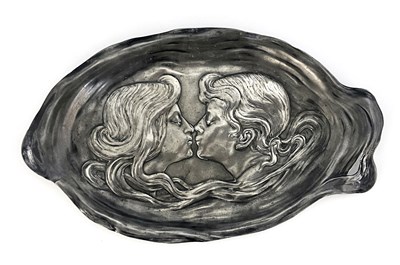 Lot 128 - WMF, a Jugendstil silver plated card tray,...