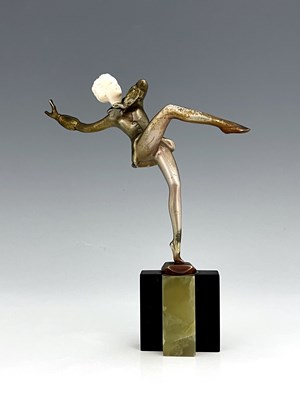 Lot 193 - Josef Lorenzl, an Art Deco silvered and cold...