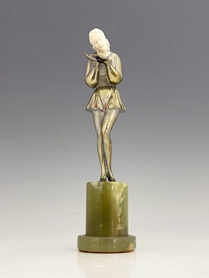 Lot 191 - Josef Lorenzl, an Art Deco silvered bronze and...