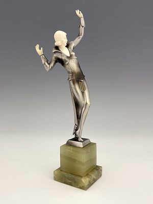 Lot 188 - Josef Lorenzl, an Art Deco silvered bronze and...
