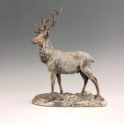 Lot 9 - An Elizabeth II hallmarked silver model of a...