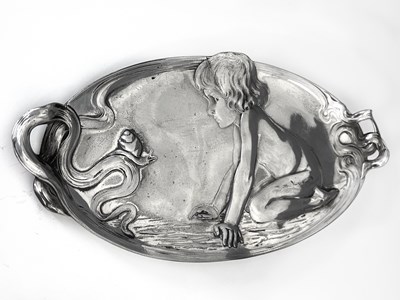 Lot 130 - WMF, a Jugendstil silver plated card tray,...