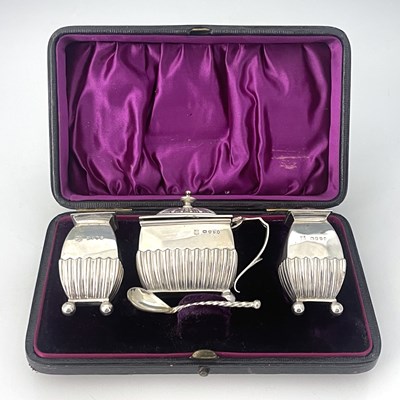 Lot 65 - A Victorian silver condiment set, comprising...