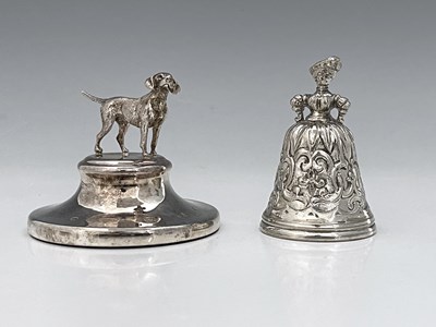 Lot 66 - A Continental silver-coloured metal figural...