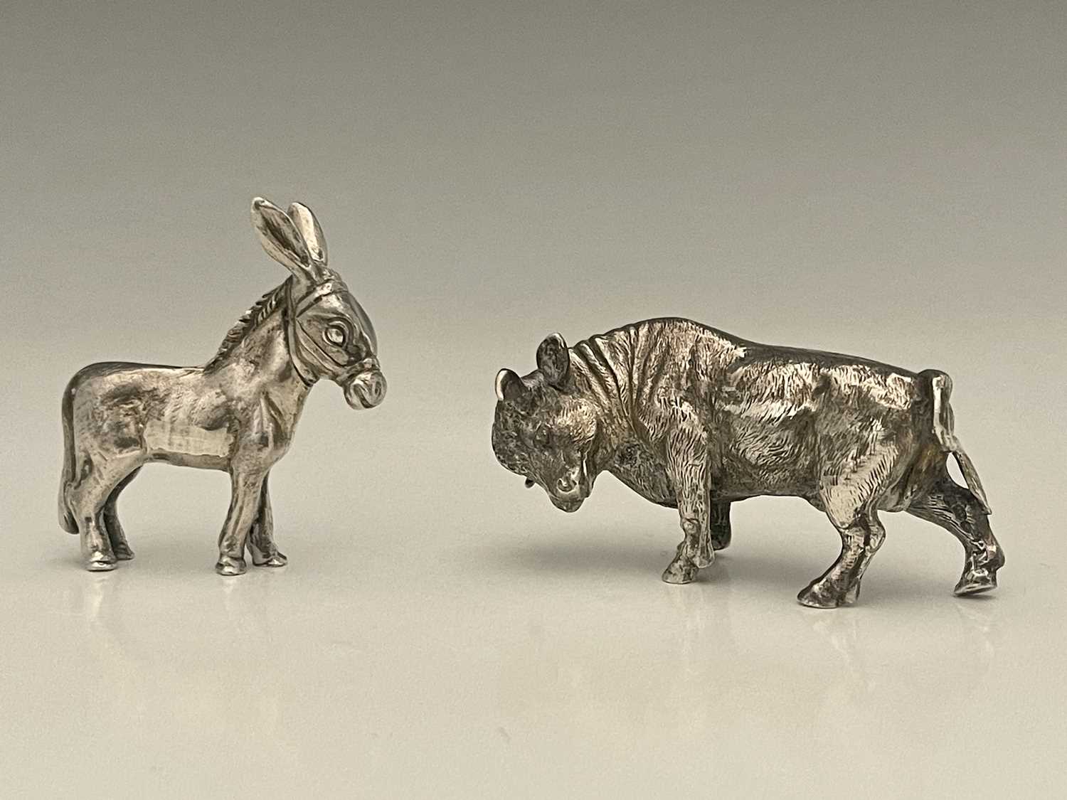 Lot 72 - An Edwardian novelty silver model of a bull,...