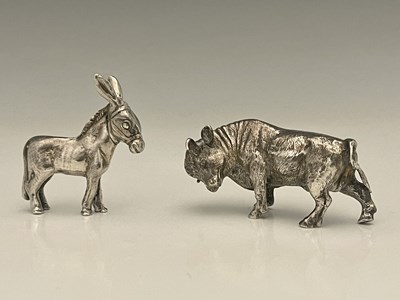 Lot 72 - An Edwardian novelty silver model of a bull,...