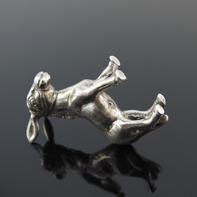 Lot 72 - An Edwardian novelty silver model of a bull,...
