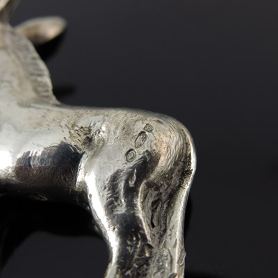 Lot 72 - An Edwardian novelty silver model of a bull,...