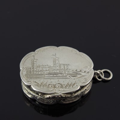 Lot 36 - A Victorian silver castle top vinaigrette, of...