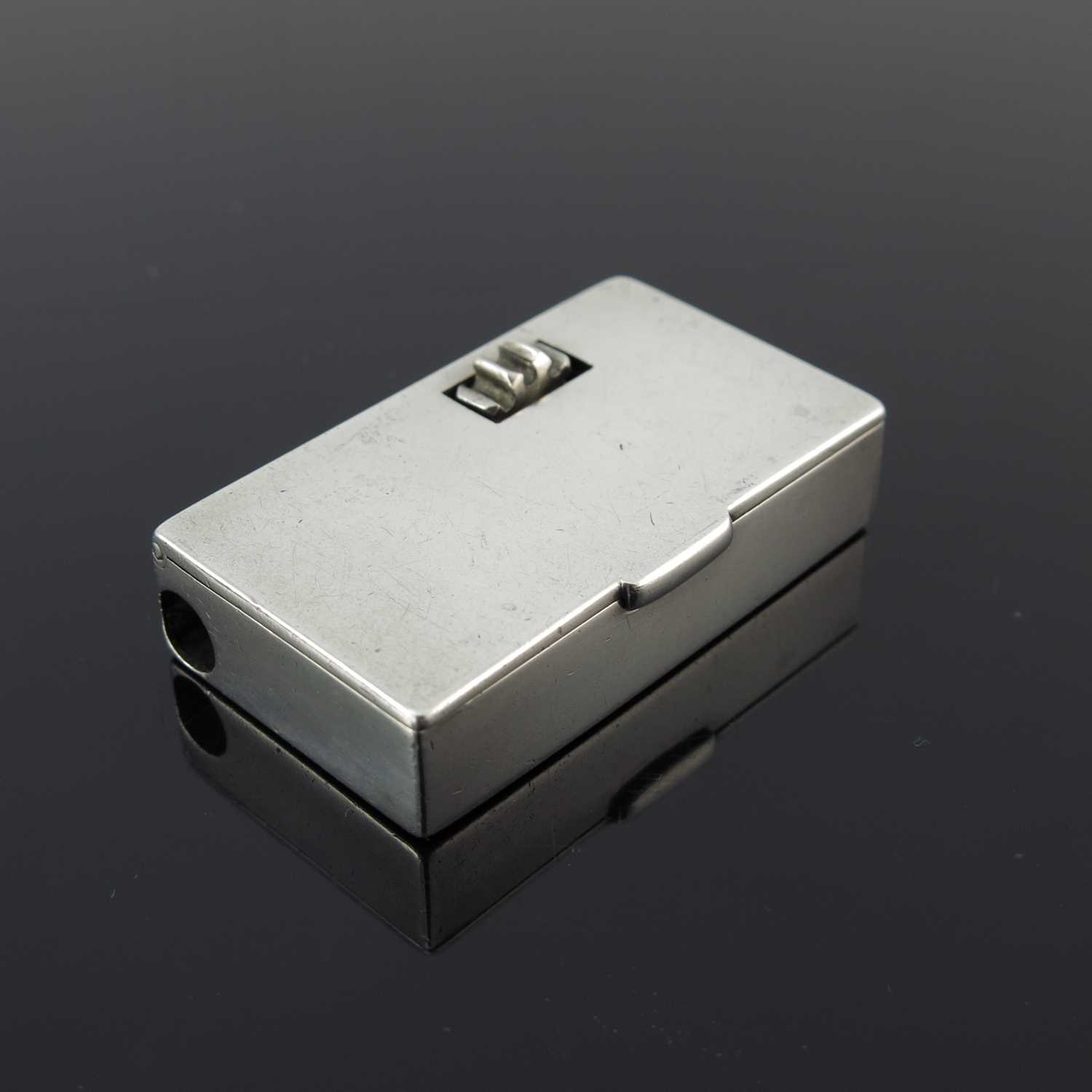 Lot 55 - A Victorian silver vesta box, of rectangular...