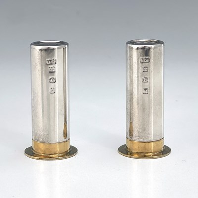 Lot 64 - A pair of cased Elizabeth II silver novelty...