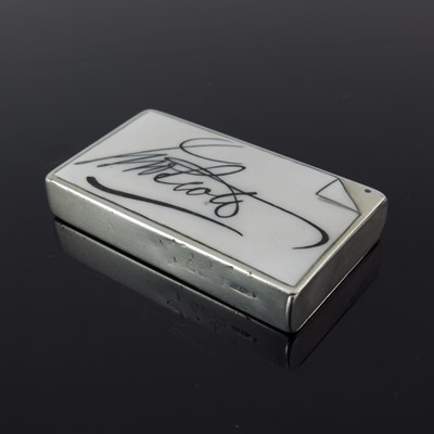 Lot 59 - A Victorian silver calling card vesta case, of...