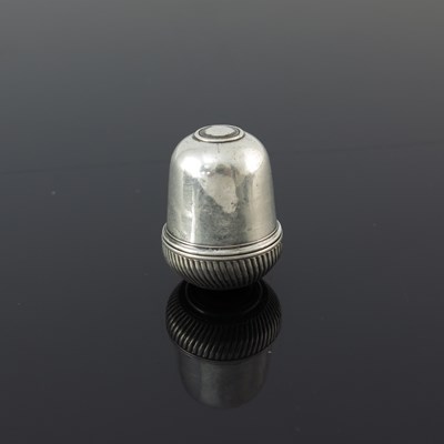 Lot 89 - An eighteenth-century silver nutmeg grater,...