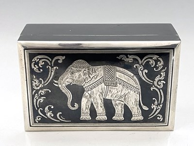 Lot 203 - A twentieth-century Siamese niello silver...