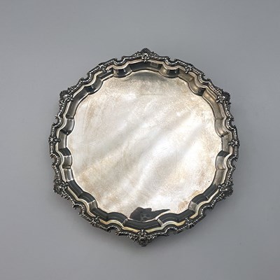 Lot 93 - An Elizabeth II silver salver, modelled in the...