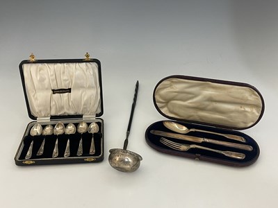 Lot 48 - A Victorian silver three-piece Christening set,...