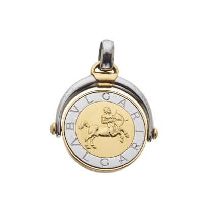 Lot 111 - Bulgari, a Sagittarius zodiac swivel pendant