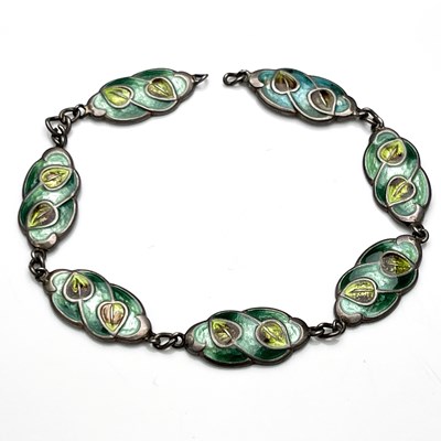 Lot 32 - An Arts and Crafts silver and enamelled...