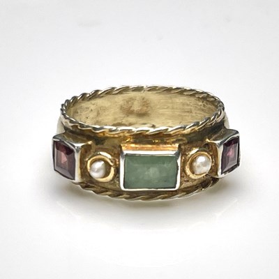Lot 28 - A Byzantine Revival silver gilt and gem set...