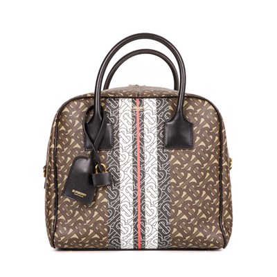 Lot 274 - Burberry, a TB monogram bowling bag.