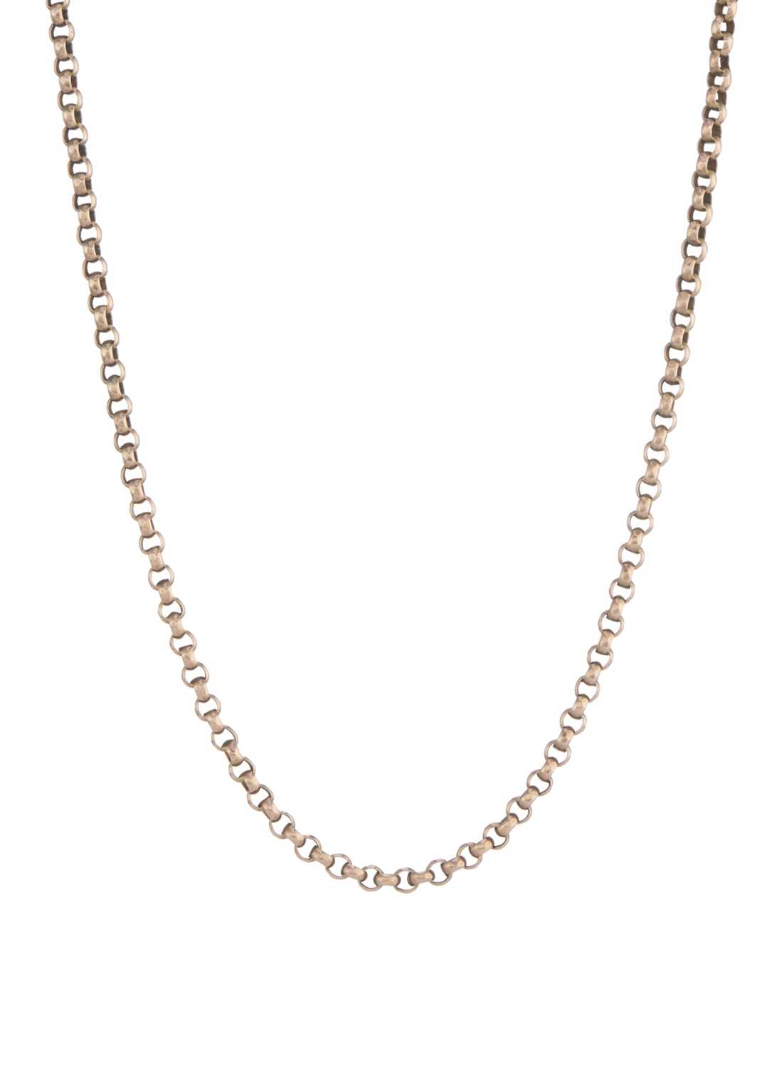 Lot 61 - An early 20th century 9ct gold chain necklace