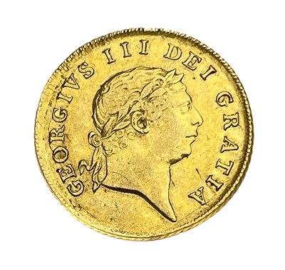 Lot 88 - Half Guinea. George III, 1804, Iverson variety...