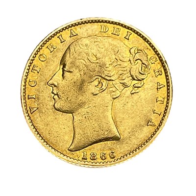 Lot 109 - Victoria, Sovereign, 1866, Die No. 75. S3853