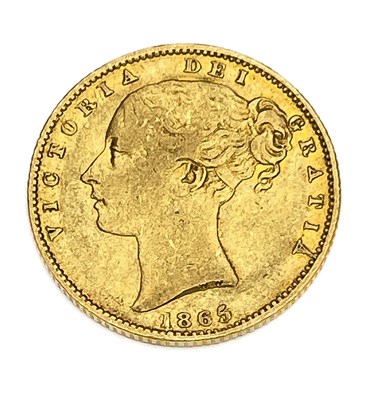 Lot 108 - Victoria, Sovereign, 1865, Die No. 20. S3853