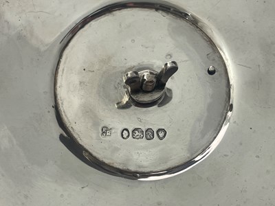 Lot 114 - A William IV novelty silver and glass butter...