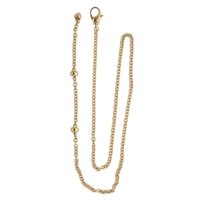 Lot 103 - Bulgari, an 18ct gold lariat necklace chain