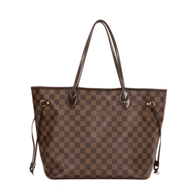 Lot 334 - Louis Vuitton, a damier ebene Neverfull MM handbag