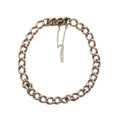 Lot 67 - An early 20th century 9ct gold curb-link bracelet