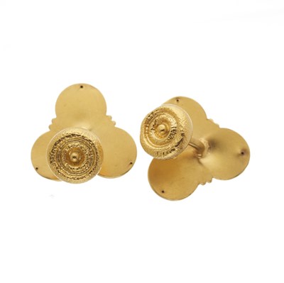 Lot 96 - Ilias Lalaounis, a pair of 22ct gold cufflinks