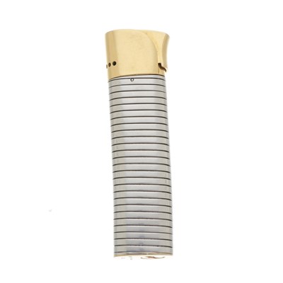 Lot 93 - Bulgari, an 18ct gold and stainless steel Tubogas lighter