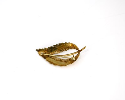Lot 38 - A Modernist 9 carat gold brooch, in the form...