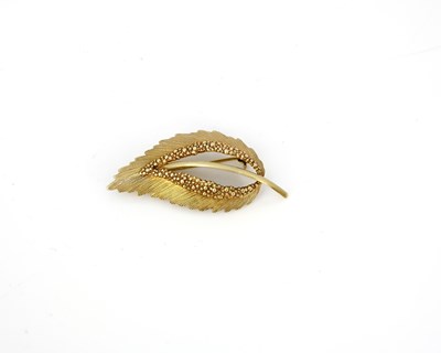 Lot 38 - A Modernist 9 carat gold brooch, in the form...