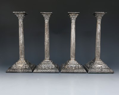 Lot 16 - A set of four early George III silver...