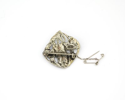 Lot 30 - An Art Nouveau silver and enamelled brooch,...