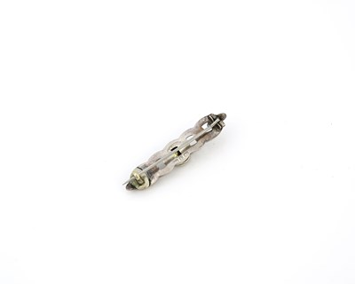 Lot 33 - An Arts and Crafts silver and opal bar brooch,...
