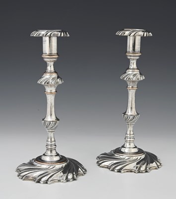 Lot 55 - A pair of George III Old Sheffield silver...